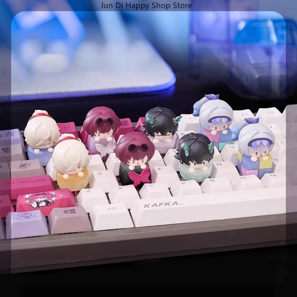 Honkai: Star Rail Fingertip Keycap Series miHoYo Caja ciega Modelo Colección de dibujos animados Decoración del hogar Regalo sorpresa En stock - AliExpress 26