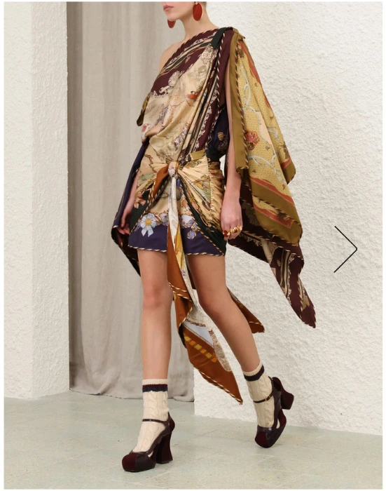 Valiant Draped Scarf Dress