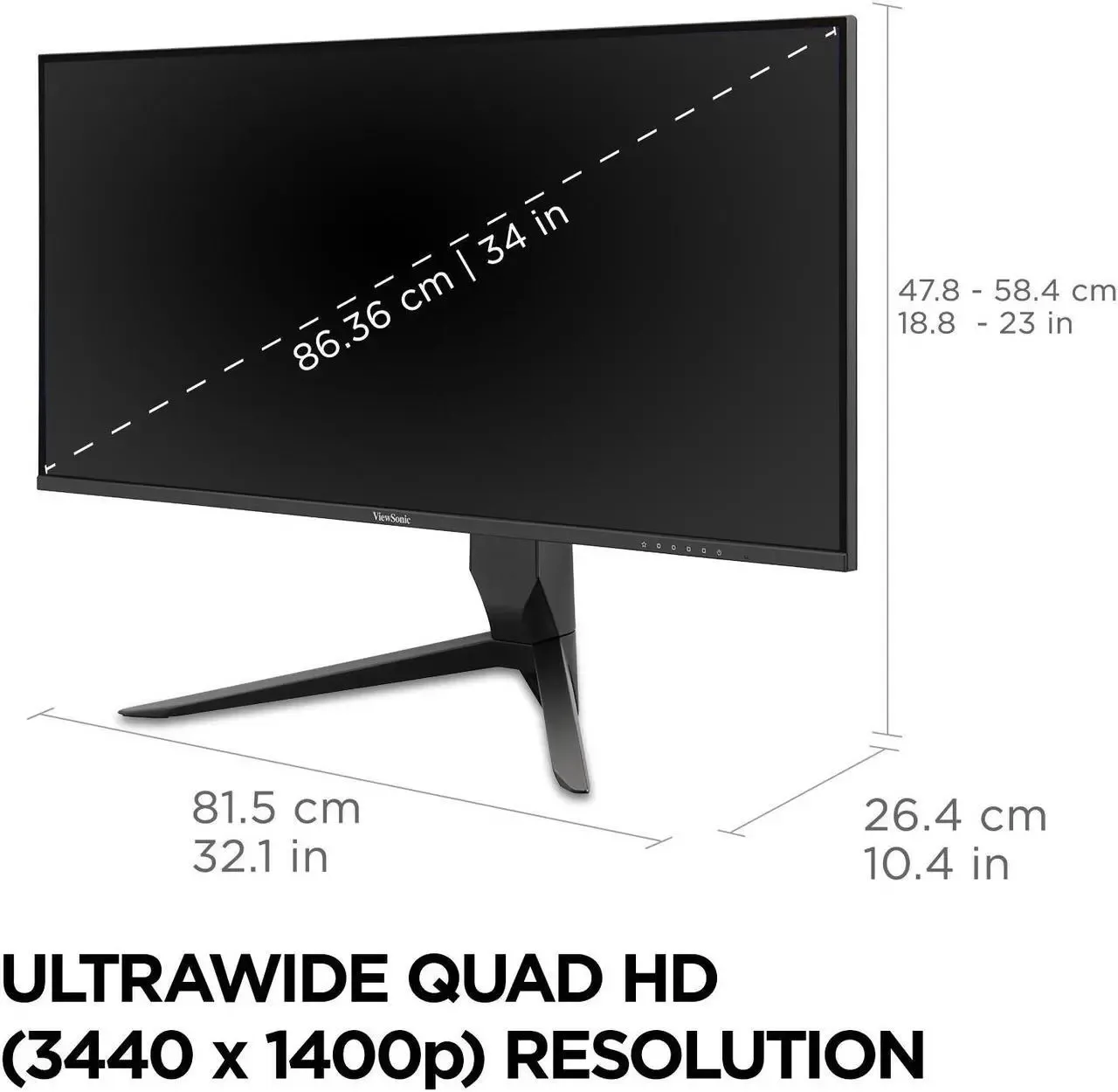 ViewSonic VX3418-2K 34" 21:9 1440p 1ms 165Hz Monitor