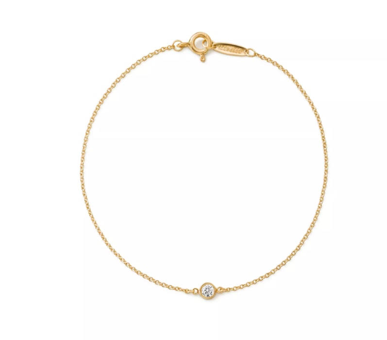 Elsa Peretti Diamonds by the Yard Single Diamond Bracelet in Yellow Gold