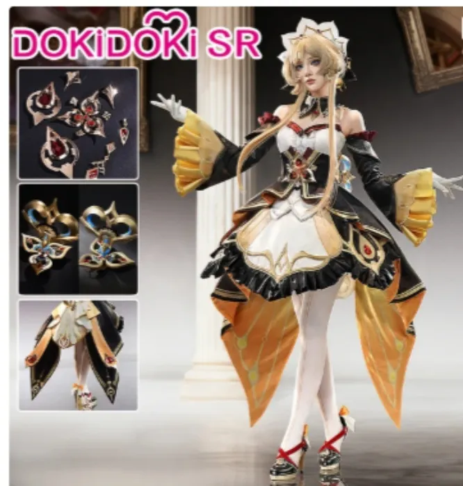 【Ready For Ship】【Size S-XL】DokiDoki-SR Game Genshin Impact Cosplay Sandrone Costume Marionette Song of the Welkin Moon Nod Krai Halloween | 【PU Version】Costume Only-L-Ready For Ship