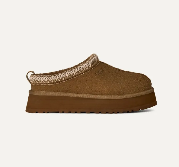 UGG® Women's Tazz II Sheepskin Slippers in Chestnut, Size 10
