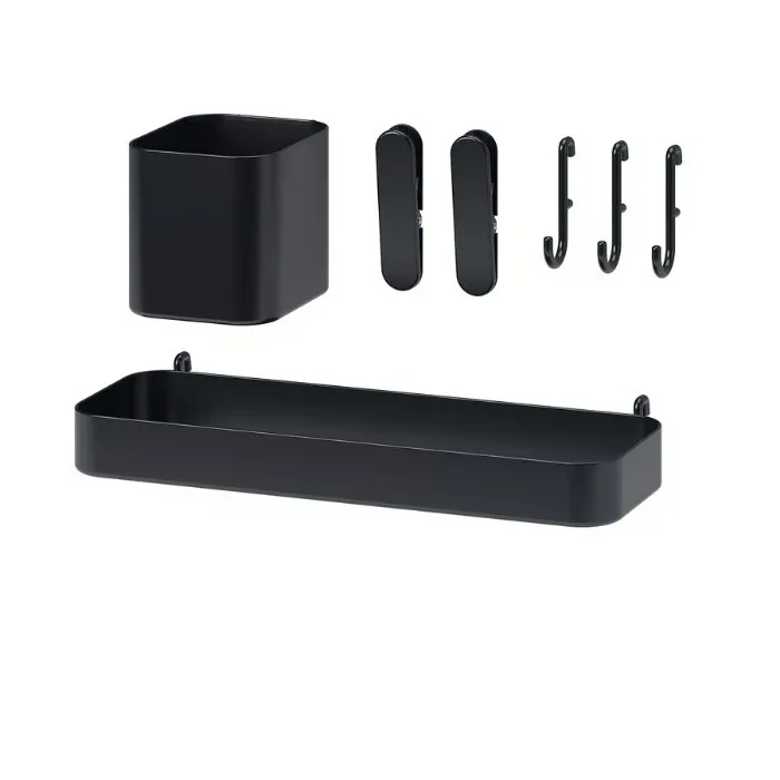 SKÅDIS 7-piece accessories set - black