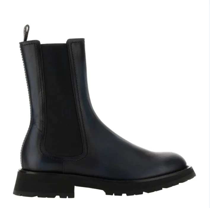 Alexander Mcqueen Two-tone leather   ankle   boots