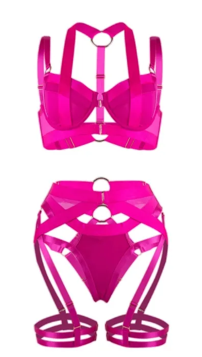 Hot Pink Lingerie Set 