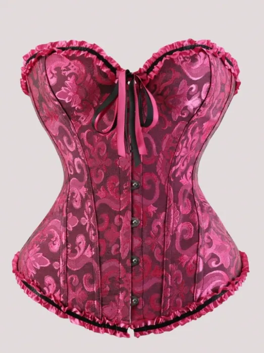Deep Pink Patterned Corset 
