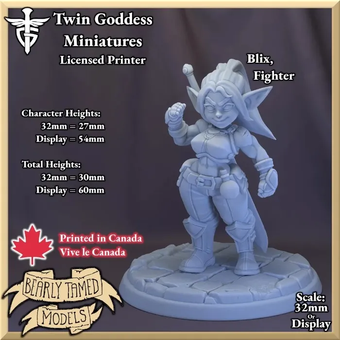 Blix, Fighter | Twin G-ddess Miniatures | 32mm/Display