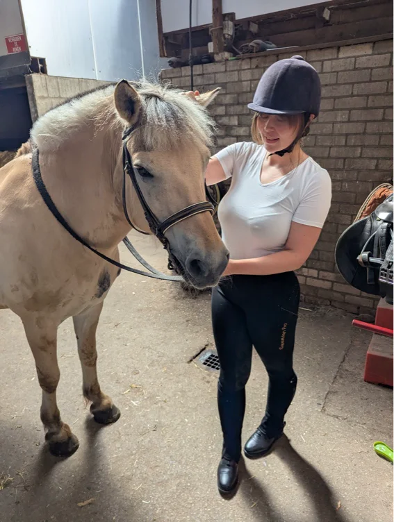Horse riding class