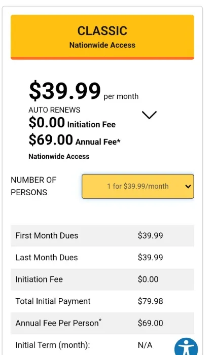 Gym membership