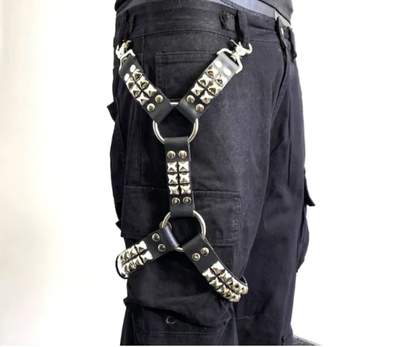 Leather Thigh Two-Piece Set | STUDSPIKELEATHER on Etsy