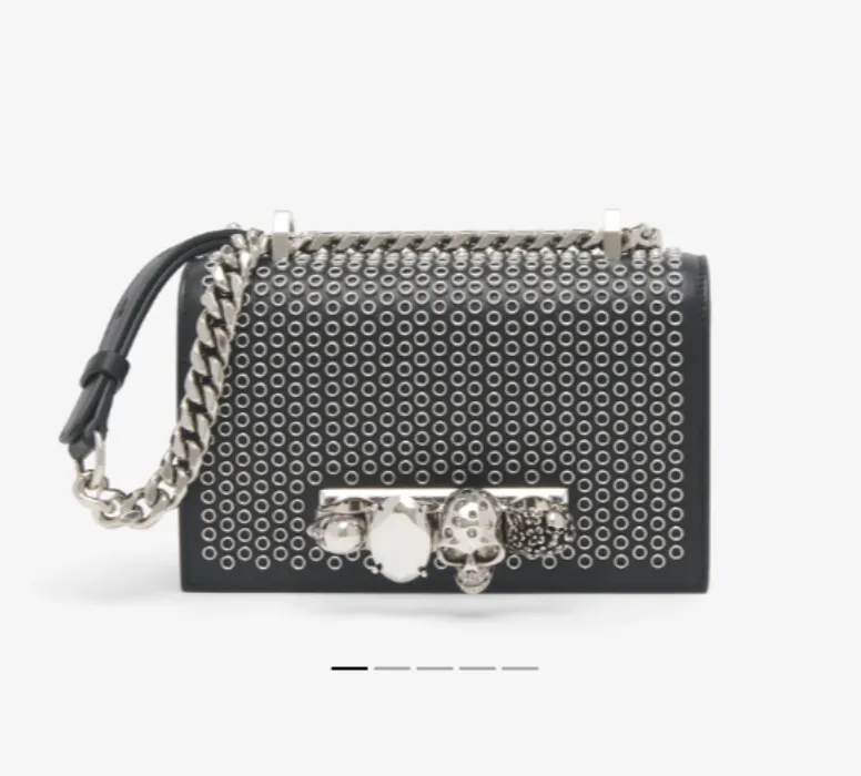 Alexander McQueen| Women's Mini Jewelled Satchel in Black