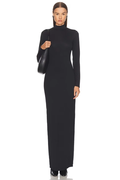 SKIMS Smooth Layers Turtleneck Dress in Black