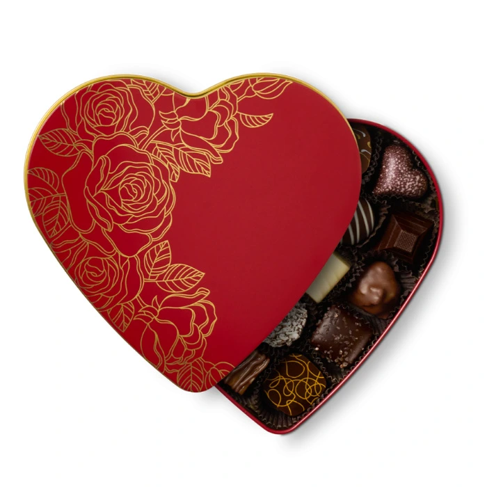 Heart of Roses Gift Tin, 20 pc