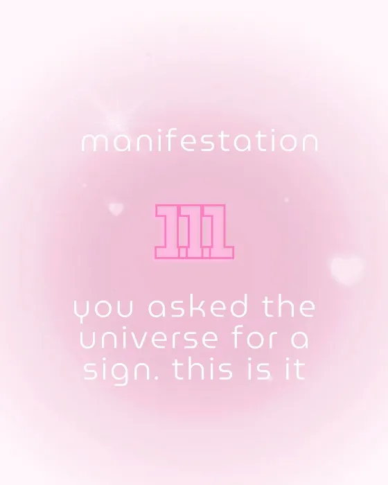 manifestation ˚ʚ $111ɞ ˚