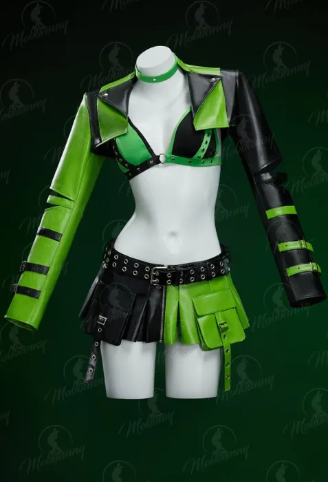 Conjunto de outfit cosplay Shego