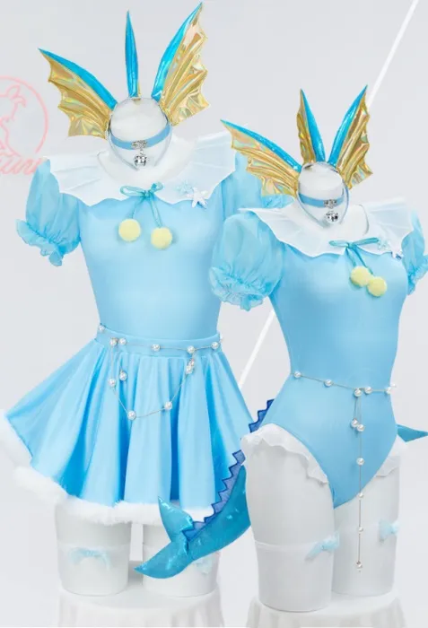 Vestido inspirado en vaporeon 