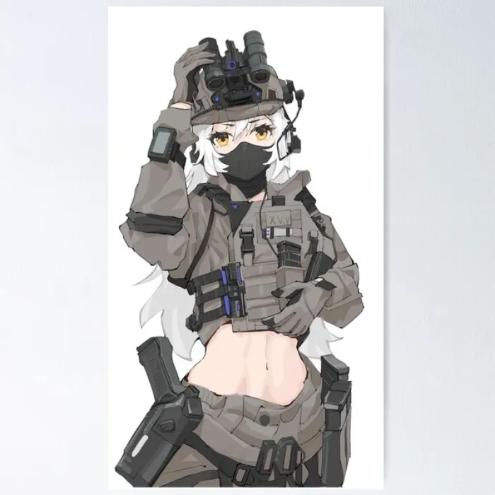 Tactical/military style cosplay goth.