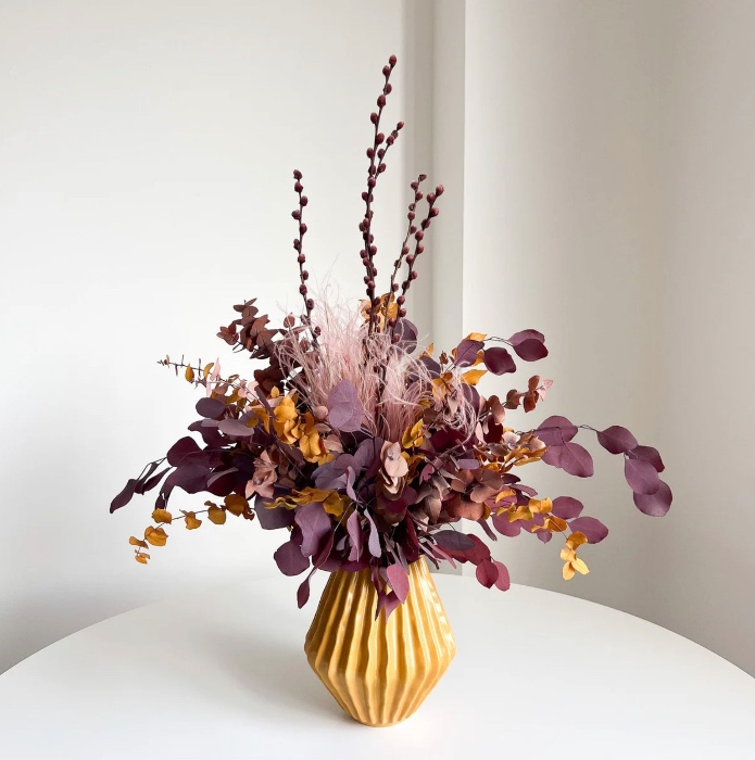 Set Bouquet dried flowers + vase