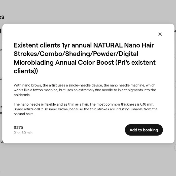 Annual Eyebrow Touch-up 