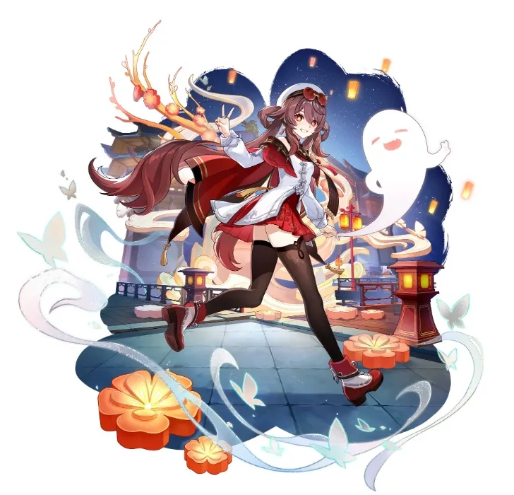 Hu Tao Cherries Snow-Laden Outfit