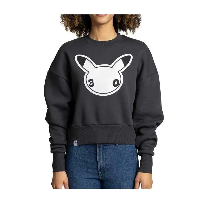 Pokémon 30th Celebration Black Crop Sweatshirt - Women