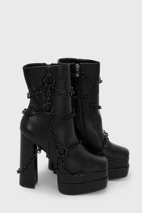 Gloomed and Doomed Boots | US7 / Black / 100% PU