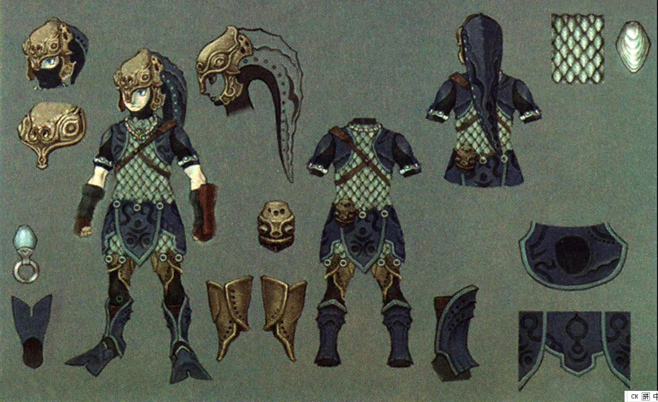 Custom Water Tunic Link Art sculpt
