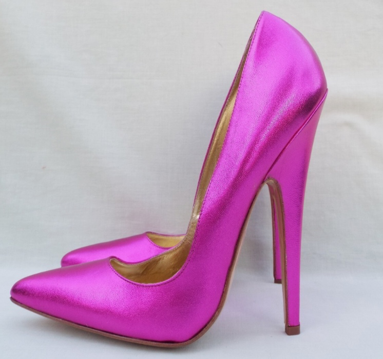 Pearlescent Dark Pink High Heel Stiletto Shoes