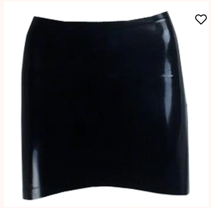 Latex Chevron Mini Skirt