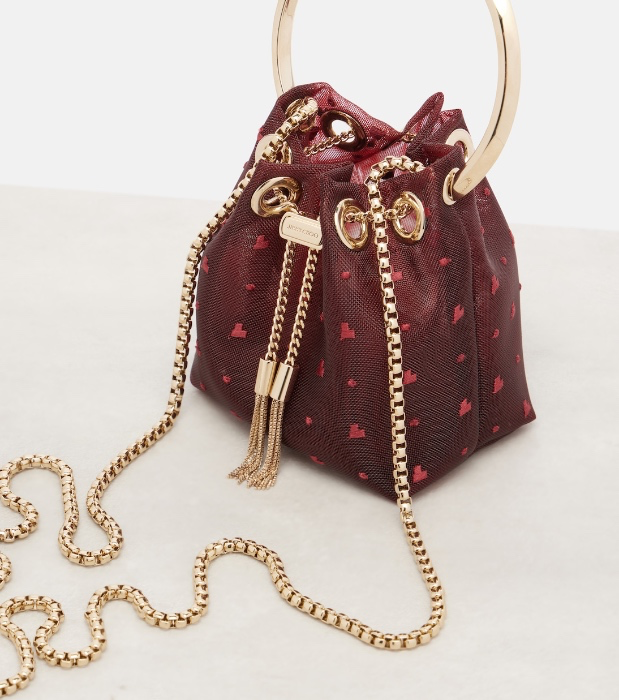  Jimmy Choo Bon Bon Micro mesh bucket bag
