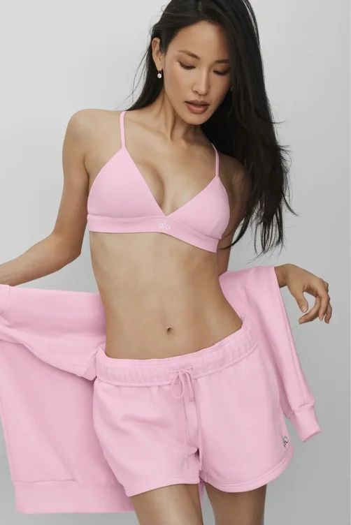 Alo pink set shorts & top