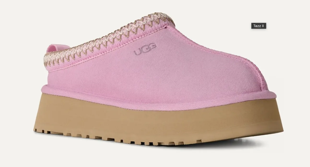 UGG® Women's Tazz II Sheepskin Slippers in Dusted Cocoa, Size 12