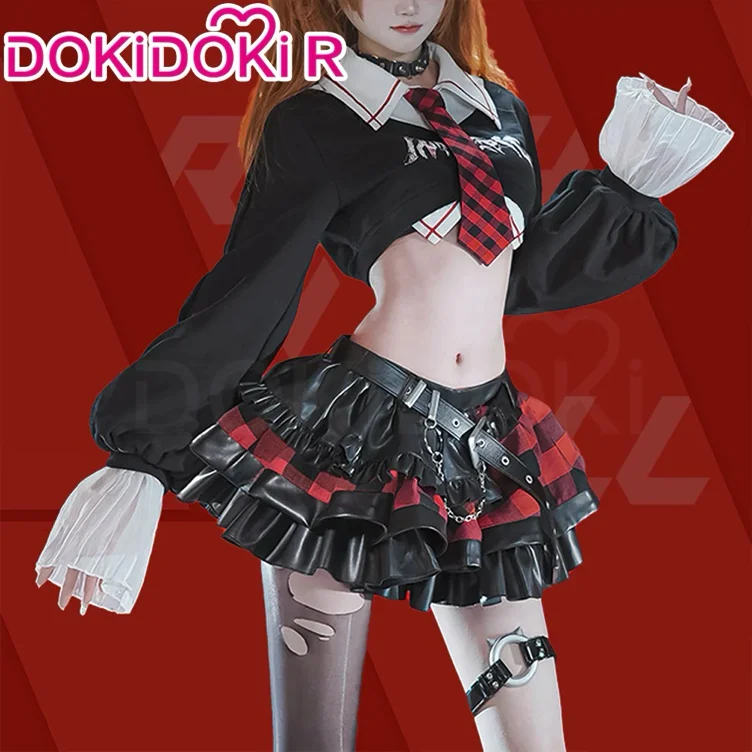 DokiDoki-R Anime Cosplay Rock Band Costume Black Red MengYaXiang Studio