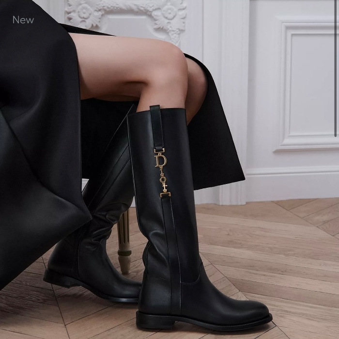 Diorly Boot Black Shiny Calfskin