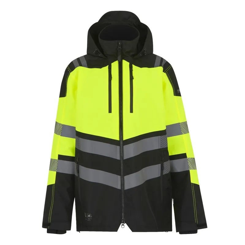 Regatta Hi Vis X-Pro Shell Jacket Black/Yellow Large 42" Chest - Screwfix