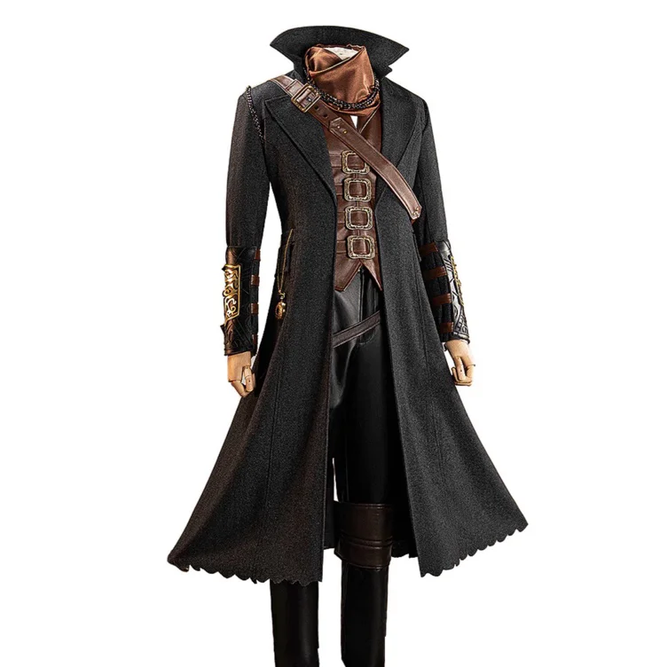 【Size XS-3XL】DokiDoki-R Game Cosplay Costume Black Hunter Suit