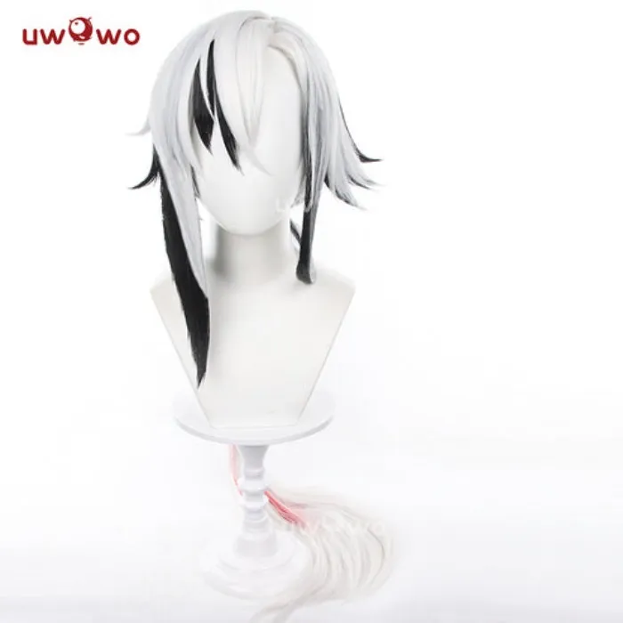 Uwowo Game Genshin Impact Fatui Harbinger The Knave Arlecchino Cosplay Wig Long Silver Hair