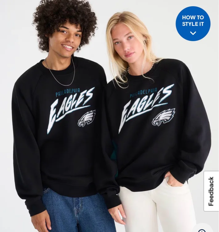 Philadelphia Eagles Colorblock Crew Sweatshirt