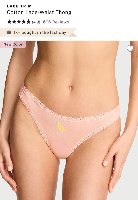 Victoria Secret 5/$32 Cotton Panties