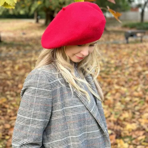 Extra Oversize Wool Beret for Women (Fits for large head) | Large Beret | Beret for Large Noggin | Handcrafted Wool Hat | | Slouchy Beret