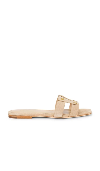 Veronica Beard Via Slide in Beige. - size 7.5