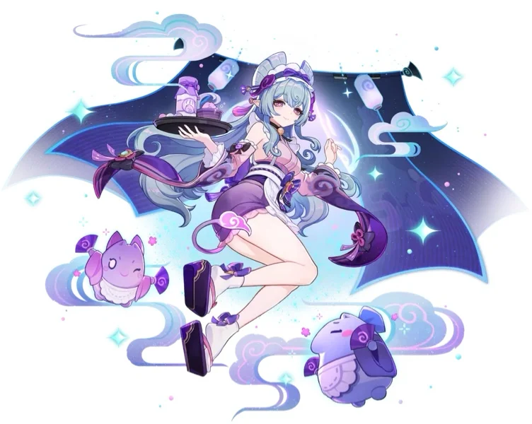 Genshin Impact Yumemizuki Cosplay Costume - M / Costume + Accessories