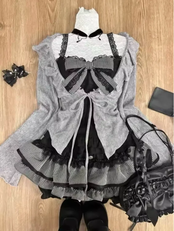 Adorable grey j fashion set