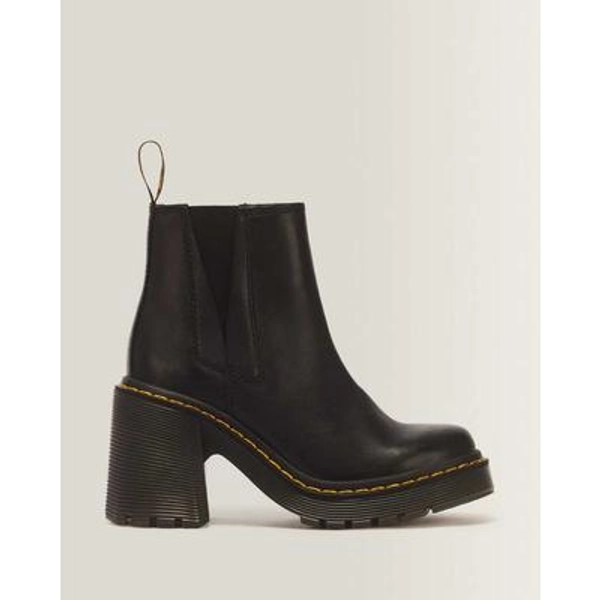 Dr. Martens Spence Leather Flared Heel Chelsea Boots in Black, Size: 6.5