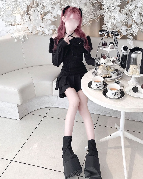 Honeymew big ribbon off shoulder