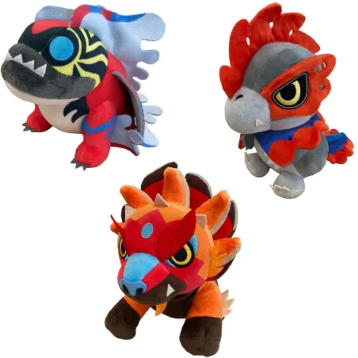 Monster Hunter Wilds Deformed Plush Uth Duna, Quematrice & Ajarakan Set