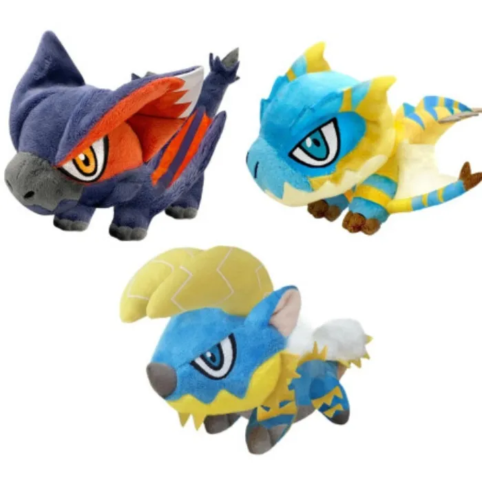 Monster Hunter Deformed Plush Tigrex / Nargacuga & Zinogre (Reprint) Complete Set