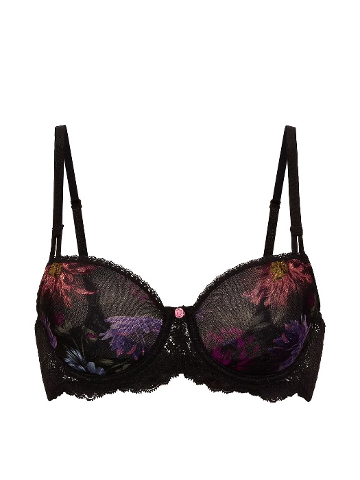 Satin Peekaboo Bow Balconette Bra