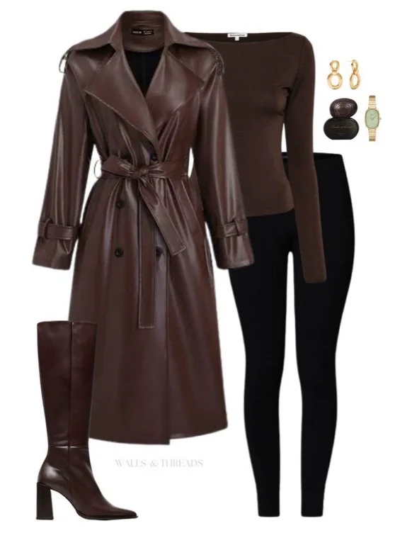 Chocolate-colored winter set ✨