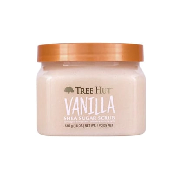 Tree Hut Shea Sugar Scrub, Exfoliating Body Scrub Removes Dead, Dry Skin for a Soft & Hydrated Feel, Nourishing Essential Body Care, 18 fl oz. Vanilla